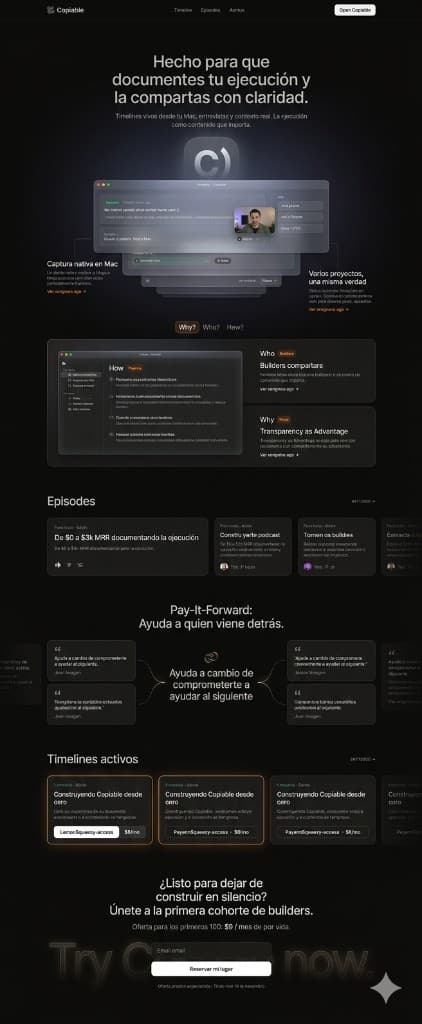 Interfaz Copiable: grabación y timeline